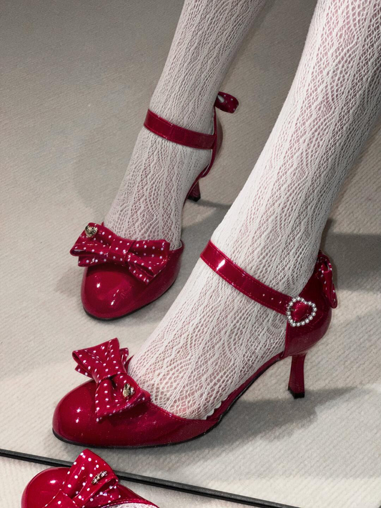 Crimson Charm heels