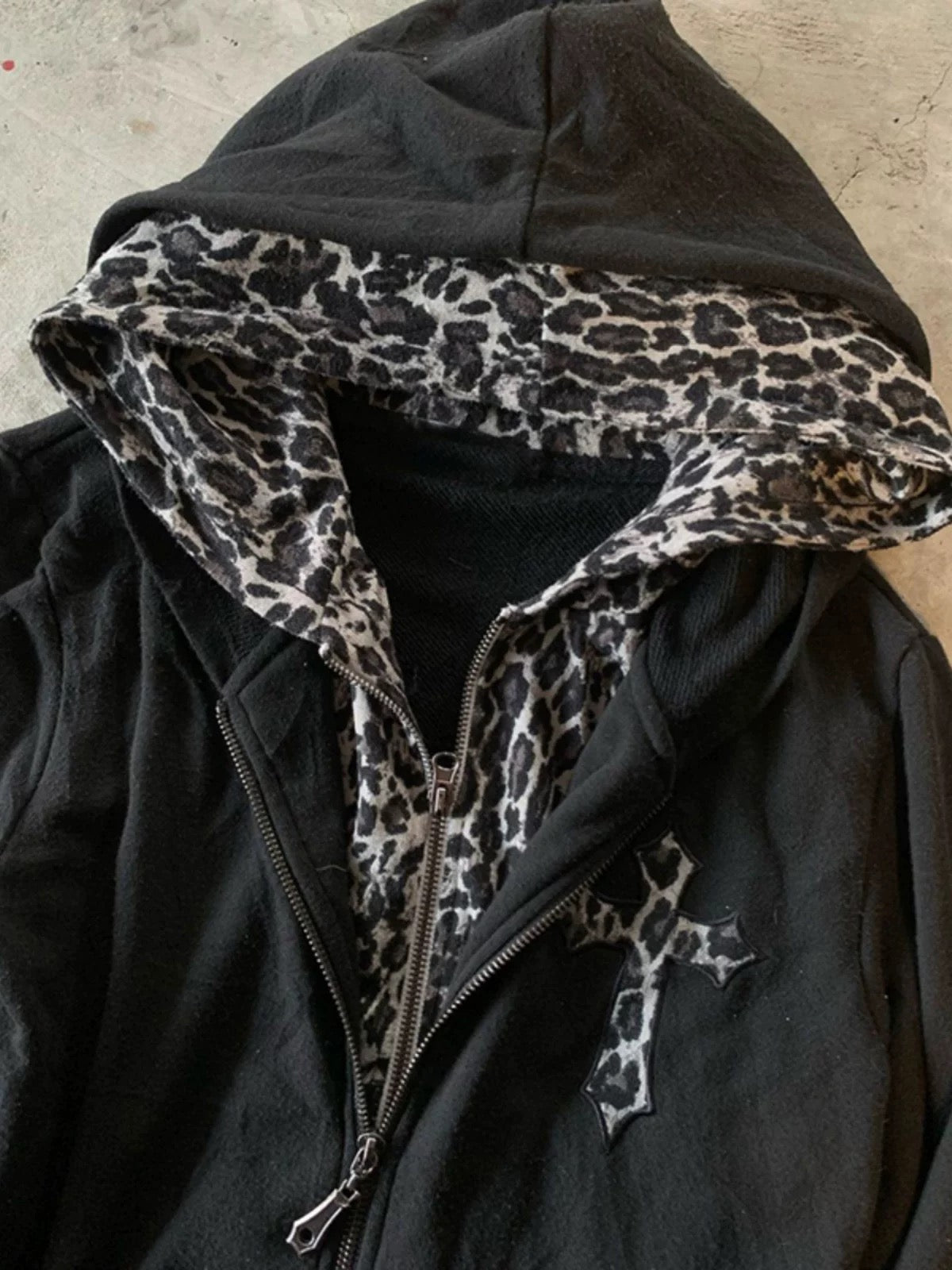 Leopard Print vintage hoodie