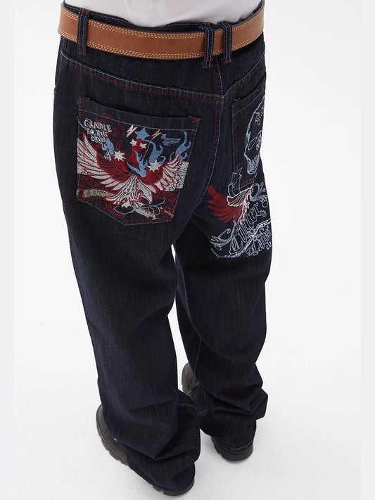 Skulloided Baggy Jeans