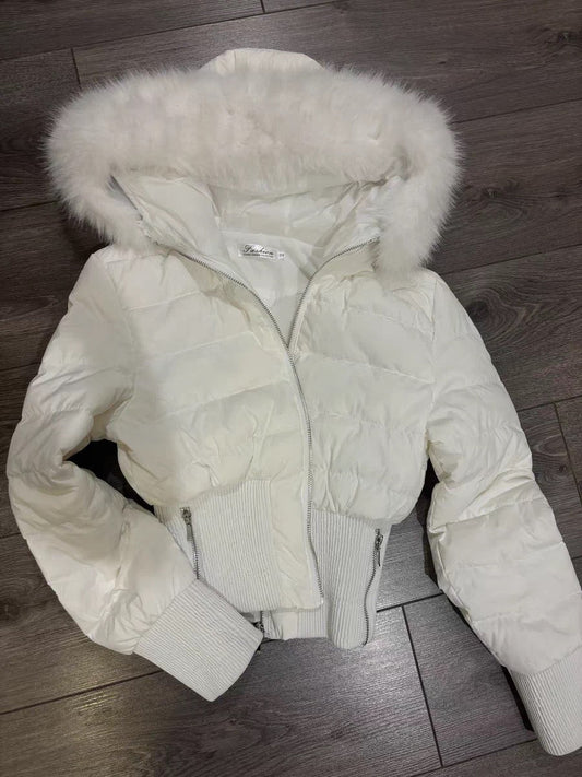 Flauschige Pelzjacke