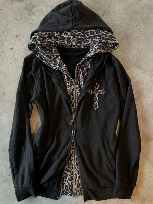 Leopard Print vintage hoodie