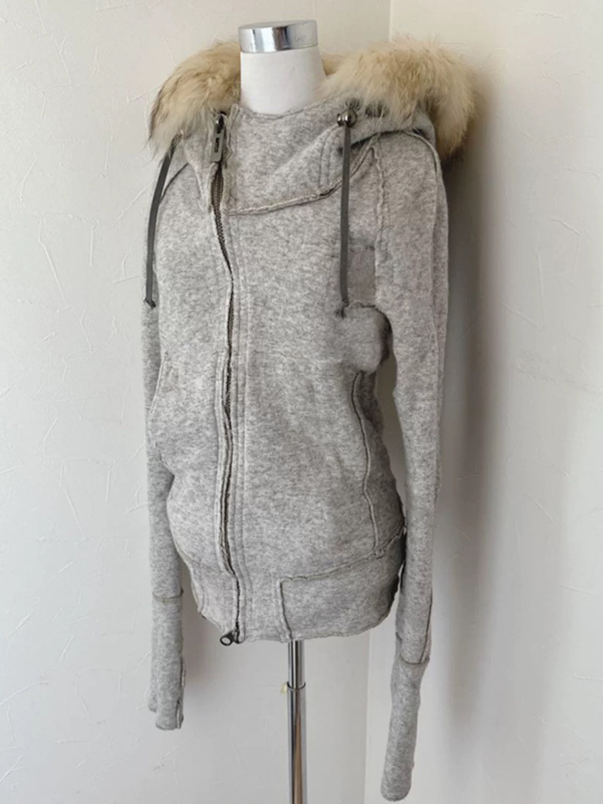 Cozy Chic Faux Fur-Lined Zip-Up Hoodie