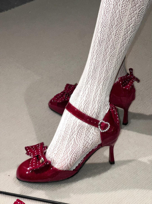 Crimson Charm heels