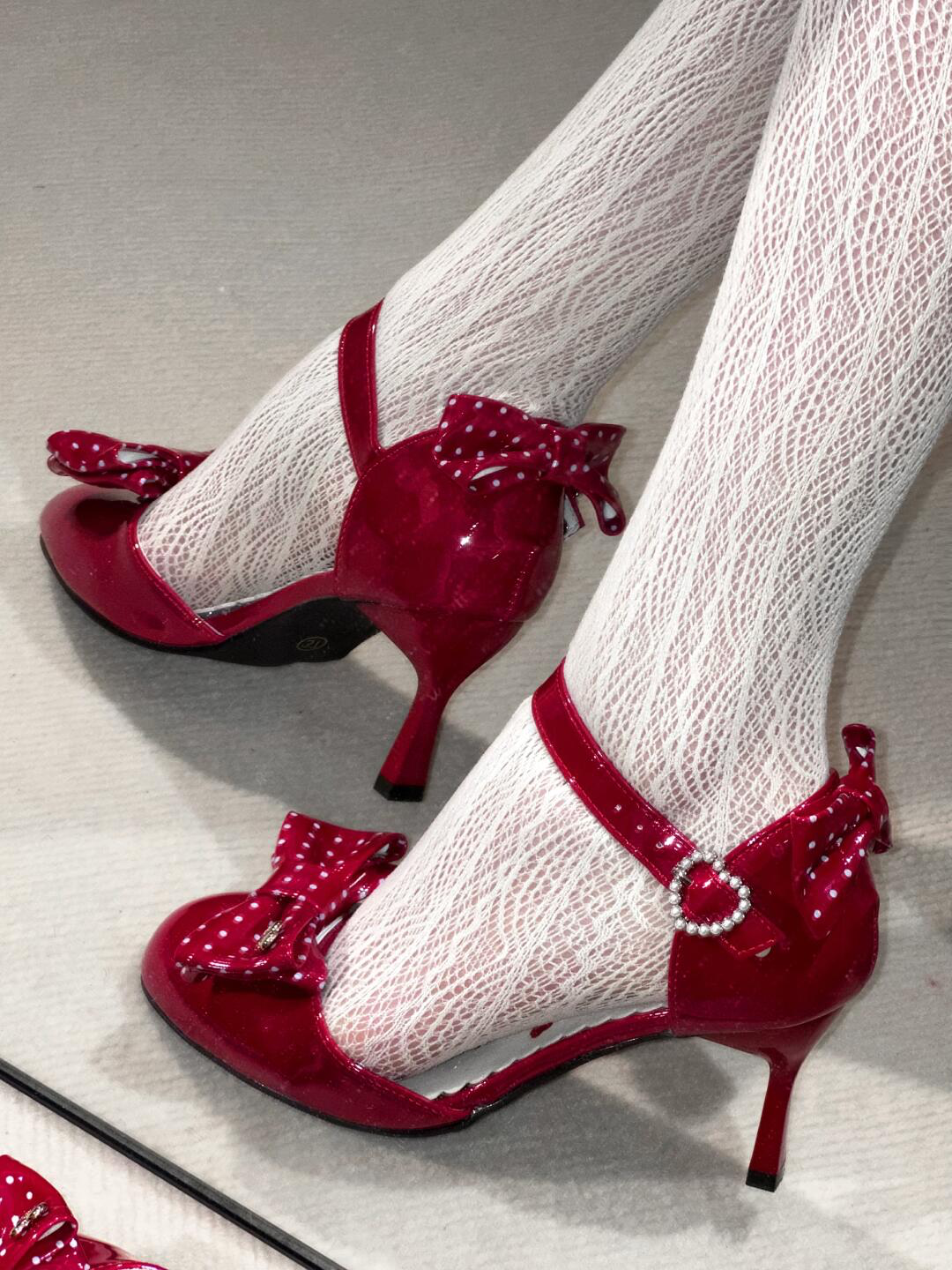 Crimson Charm heels