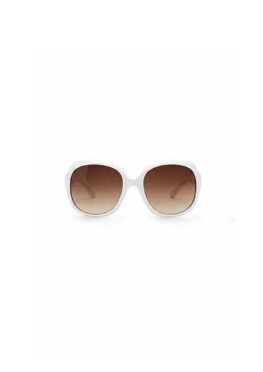 Big sunglasses (White -  brown lenses)